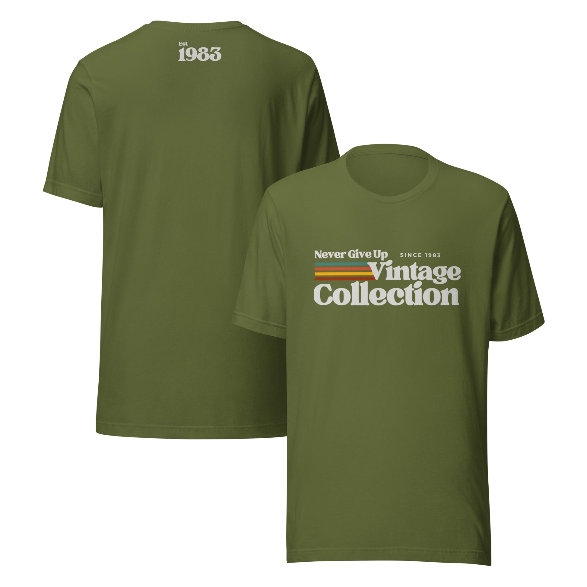 Retro Collection Unisex T-Shirt - Never Give Up Vintage Collection