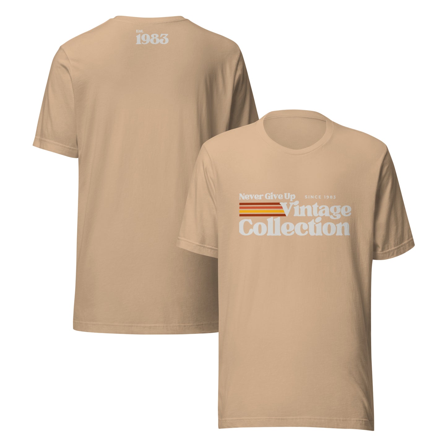Retro Collection Unisex T-Shirt - Never Give Up Vintage Collection
