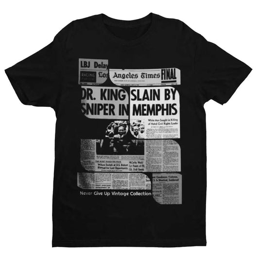 MLK In Memphis Unisex Tee - Never Give Up Vintage Collection