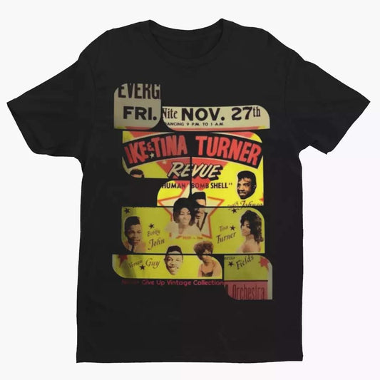 Ike & Tina Turner Revue Unisex Tee - Never Give Up Vintage Collection