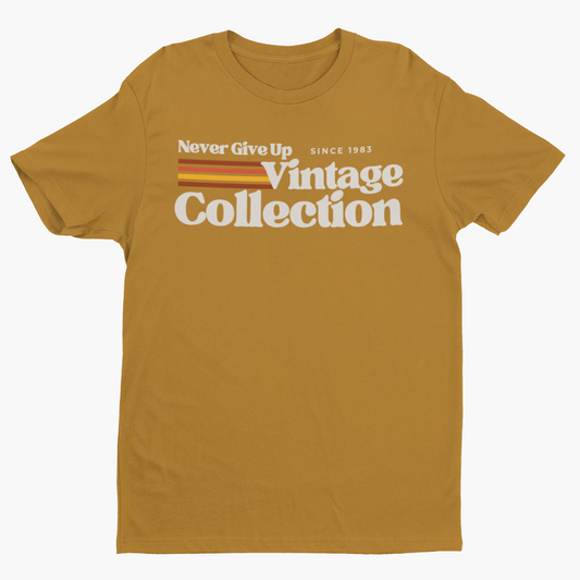 Retro Collection Unisex T-Shirt - Never Give Up Vintage Collection
