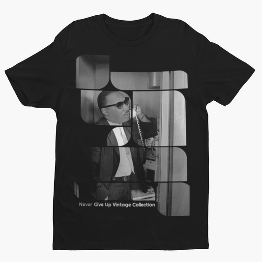 MLK Pay Phone Unisex Tee - Never Give Up Vintage Collection