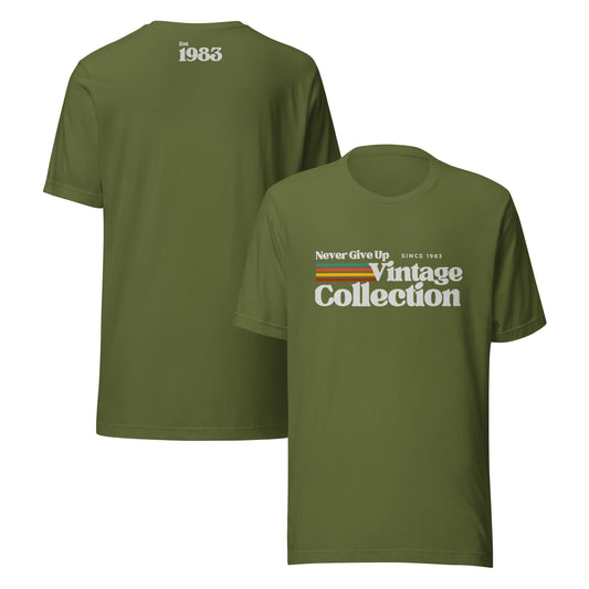 Retro Collection Unisex T-Shirt - Never Give Up Vintage Collection